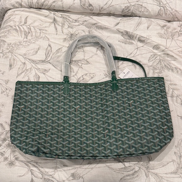 Goyard style medium Green Tote